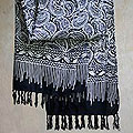 Batik 'Black Paisley' Shawl (Indonesia)