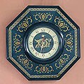 Painted 'Majestic Blue' Glass Clock (Peru)