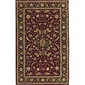 Hand-tufted Renaissance Burgundy Wool Rug (10' Round)