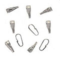 Silver Medium-sized Pendant Bails (Set of 10)