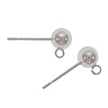 Sterling Silver Earrings 4mm Ball Post & Ring (Set 20)