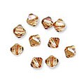 Austrian Crystal Bicone 4mm Beads 'Crystal Copper' (Set of 50)
