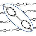 Sterling Silver Cable Chain Antiqued Textured 2.7mm Wide