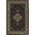 Hand-tufted Renaissance Black Wool Rug (5'3 x 8'3)