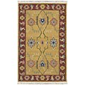 Hand-woven Aztec Collection Wool Rug (7' x 9')