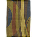 Hand-tufted Metro Green Collection Wool Rug (5' x 8')