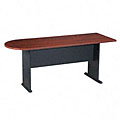 Bush Series A Peninsula Desk in Hansen Cherry