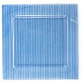 Fusion Cobalt Blue Striped Glass Plates (Case of 6)