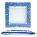 Fusion 'Blue Bubbled' Square Starter Plates (Case of 6)