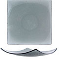 Fusion Concave Charcoal Square Plates (Case of 6)