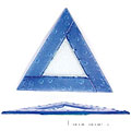 Fusion 'Blue Bubbled' Triangle Starter Plates (Case of 6)