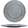 Fusion Circular Textured Rim Glass Trays (Case of 6)