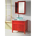 DeNovo Cherrywood Finish Bathroom Vanity Set