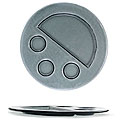 Fusion Sectional 'Half-Moon' Glass Plate (Case of 6)