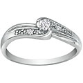 10k White Gold Diamond Promise Ring