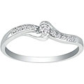 10k White Gold Diamond Promise Ring