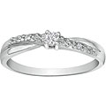 10k White Gold Diamond Promise Ring