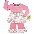 JoJo Designs 2-piece Pink/ White Infant Girl Outfit