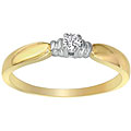 10k Yellow Gold Diamond Promise Ring