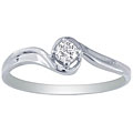 10k White Gold Diamond Promise Ring