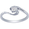 10k White Gold Diamond Promise Ring