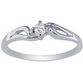 10k White Gold Diamond Promise Ring