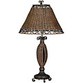 Tropical Wicker Table Lamp