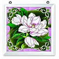 Magnolia Wood-framed Suncatcher Glass Window Panel