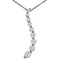 10k White Gold 1/2ct TDW Diamond Journey Necklace (JK, I2)