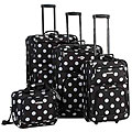 Rockland Black Dot 4-piece Expandable Luggage Set