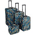 Rockland Multi Dot 4-piece Expandable Luggage Set