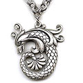 Sweet Romance Silver Gargoyle Necklace