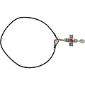 Dolce & Gabbana Woven Red Stone Cross Necklace