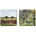 Saris 'Hay Bale and Reverie' Gallery Wrapped Art Set