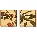 Paulson 'Berry Branch' Gallery Wrapped Art Set