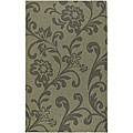 Hand-hooked Tropic Outdoor/ Indoor Rug (8' Round)