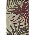 Hand-hooked Tropic Outdoor/ Indoor Rug (8' Round)
