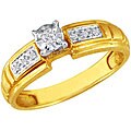 10k Yellow Gold 1/10ct TDW Prong-set Diamond Ring ( K, I2 )