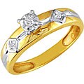 10k Yellow Gold Round Prong-set Diamond Ring (K,I2)