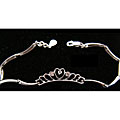 Silver Tiara Heart Design Bracelet (China)