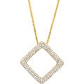 14k Yellow Gold 1ct TDW Diamond Geometric Necklace