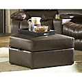 Bridgeport Bonded Leather Ottoman