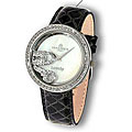 Haurex Italy Women's Floating Crystal Charm Watch