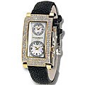Haurex Italy 'Suite' Dual Time Zone Crystal Watch