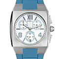 Breil Women's Chronograph Blue Rubber Strap Watch