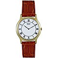 Seiko Men's Light Brown Leather Strap Watch