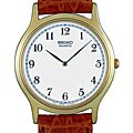 Seiko Men's Chestnut Leather Strap Watch
