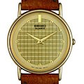 Seiko Men's Goldenrod Leather Strap Watch