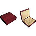Burgundy Wood Watch Storage Box