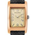 Tommy Bahama Men's Black Leather Rose Goldtone Watch